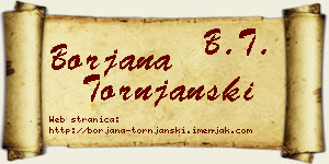 Borjana Tornjanski vizit kartica